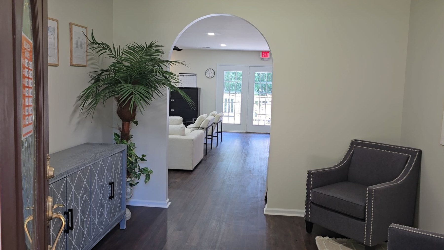 Welcoming entryway at Blossom Hill Senior Living